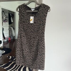 Nine West Animal Print Sleeveless Dress
